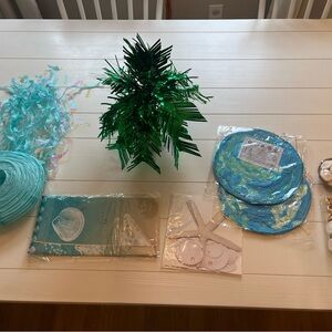 Tropical Party Decoration Set - Blue and Green